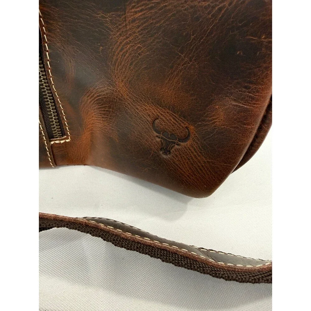 James Leather Full Grain Buffalo Leather Duffle Bag NEW!!